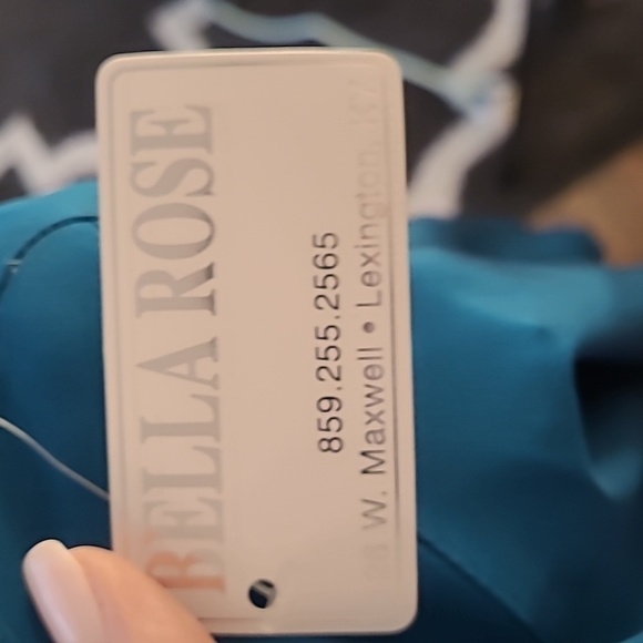 Amanda Uprichard sz large teal cape wing sleeve silk dress new with tags - Picture 10 of 12